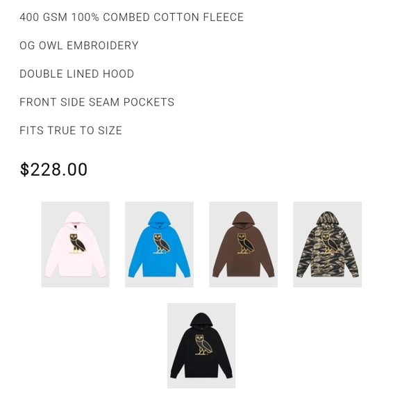 *RARE* OVO OG OWL HOODIE SIZE M (9.5/10 CONDITION) - Picture 5 of 5